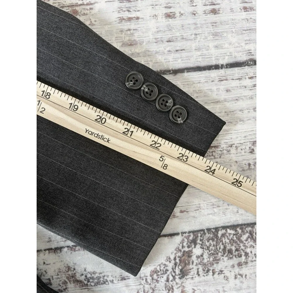 Lauren Ralph Lauren Wool Pinstripe Blazer Sport Coat Black Mens 40 S